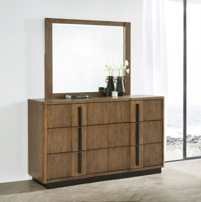 Terrace 6-drawer Dresser and Mirror Ash Brown