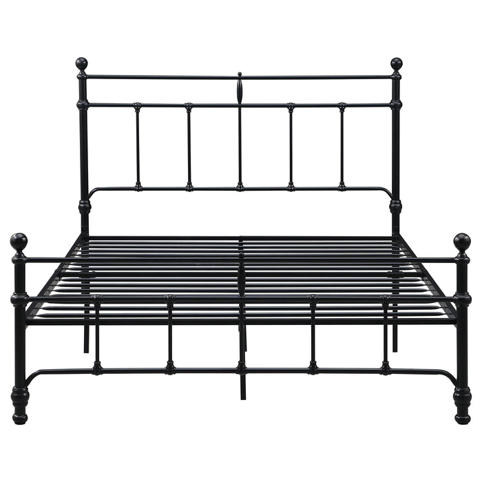 Novak 48-inch Metal Queen Open Frame Bed Matte Black