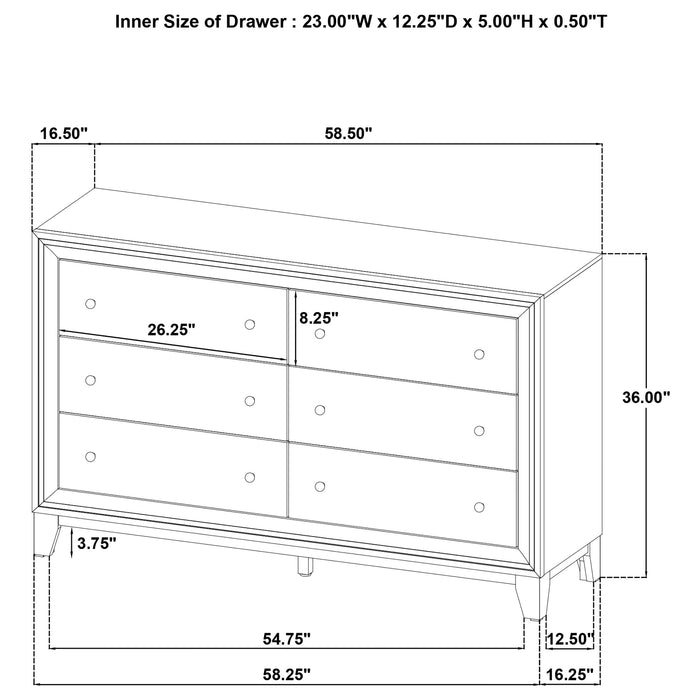 Welsley 4-piece Queen Bedroom Set Walnut