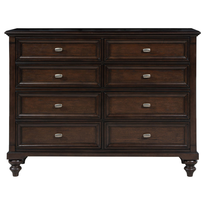 Andover 4-piece Queen Bedroom Set Dark Oak