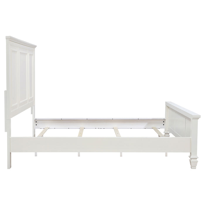 Sandy Beach 63-inch California King Panel Bed Cream White