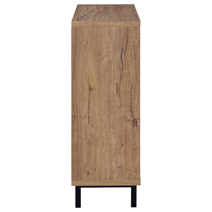 Teller 2-door Shoe Storage Cabinet Natural Oak