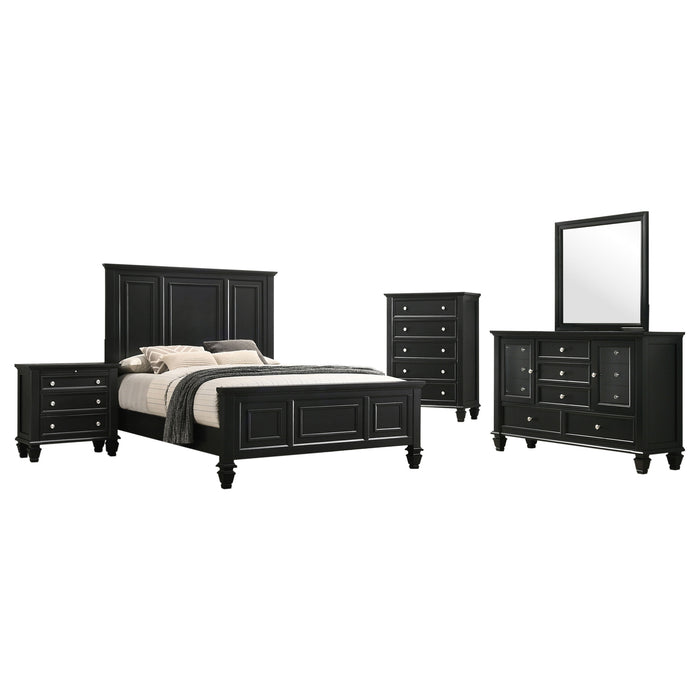 Sandy Beach 5-piece California King Bedroom Set Black