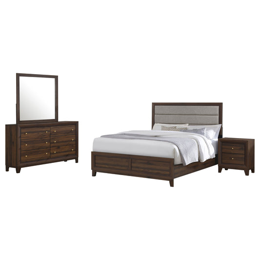 Welsley 4-piece California King Bedroom Set Walnut