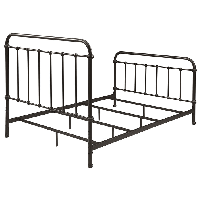 Livingston Metal Full Open Frame Bed Dark Bronze