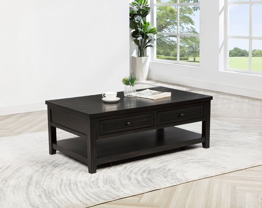 Concord 2-drawer Rectangular Coffee Table Distressed Java