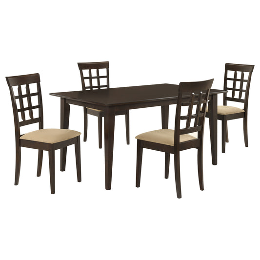 Gabriel 5-piece Rectangular 59-inch Dining Set Cappuccino