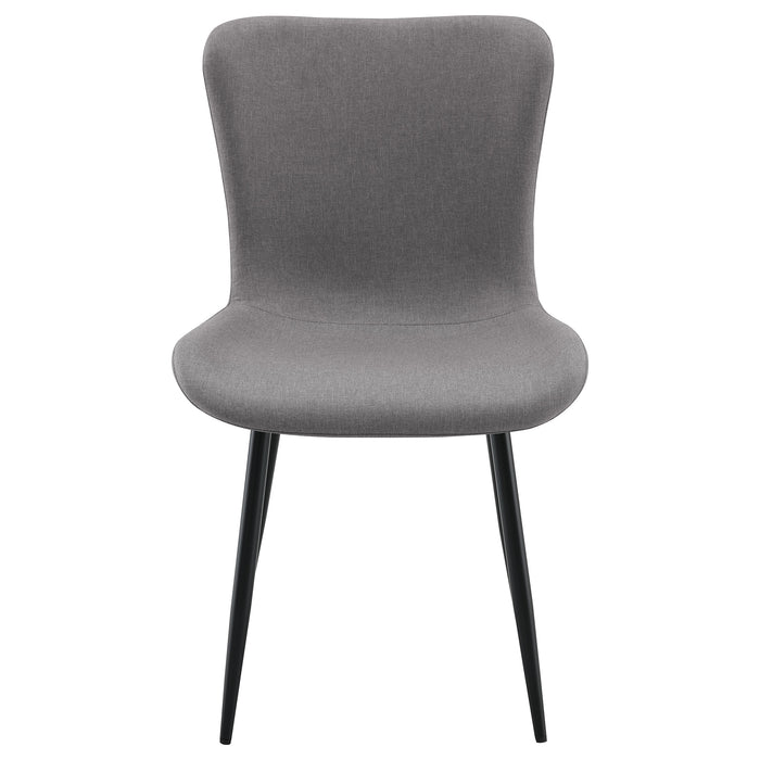 Horizon Upholstered Dining Side Chair Warm Grey (Set of 2)