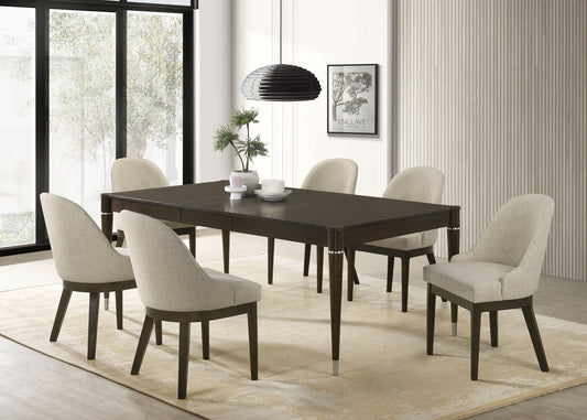 Reseda 7-piece Rectangular Dining Set Ash Brown