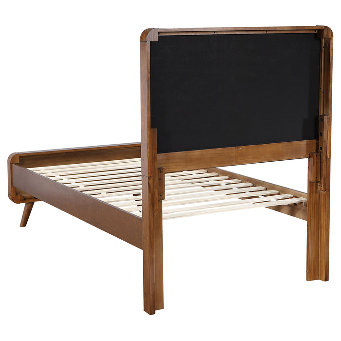 Robyn Wood Twin Platform Bed Dark Walnut