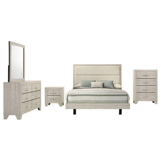 Trenton 5-piece Queen Bedroom Set Rustic Cream