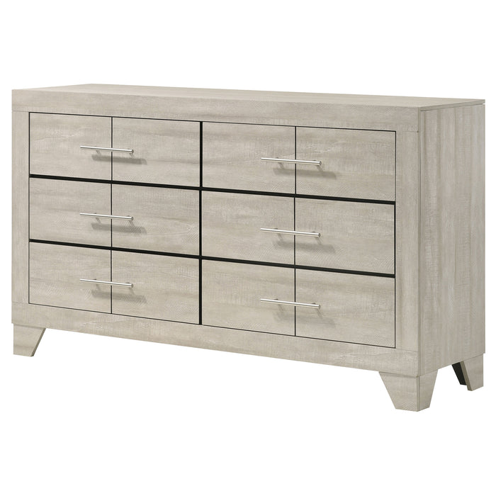 Trenton 6-drawer Bedroom Dresser Rustic Cream