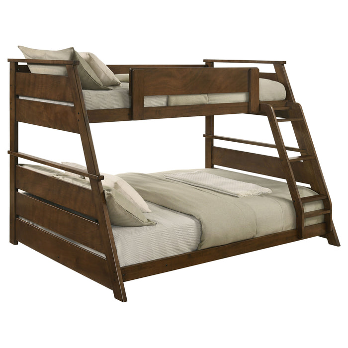 Holden Wood Veneer Twin Over Full Bunk Bed Walnut