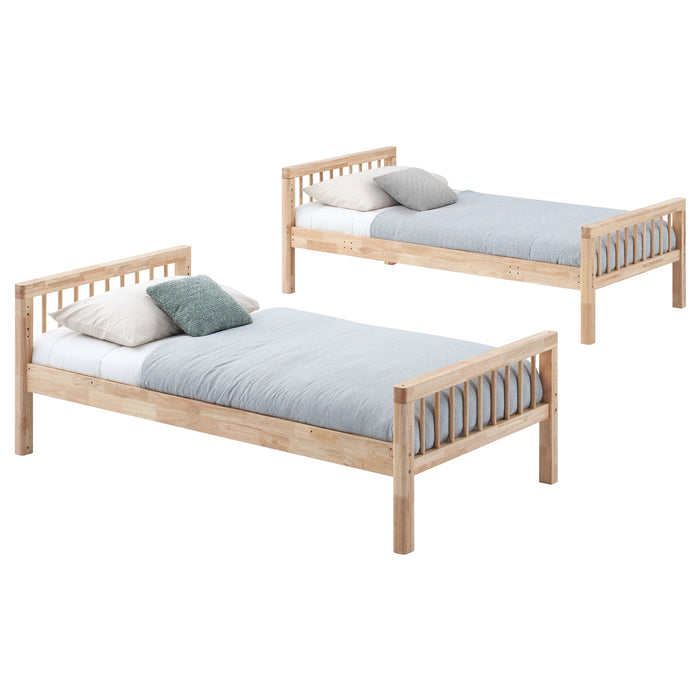 Dakota Wood Twin Over Twin Bunk Bed Natural