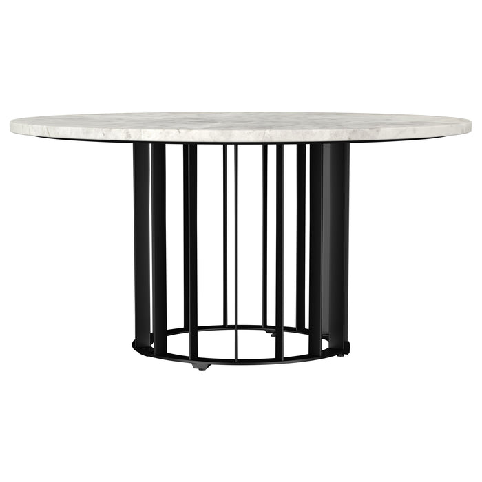 Haven 3-piece Round Marble Coffee and End Table Set Black