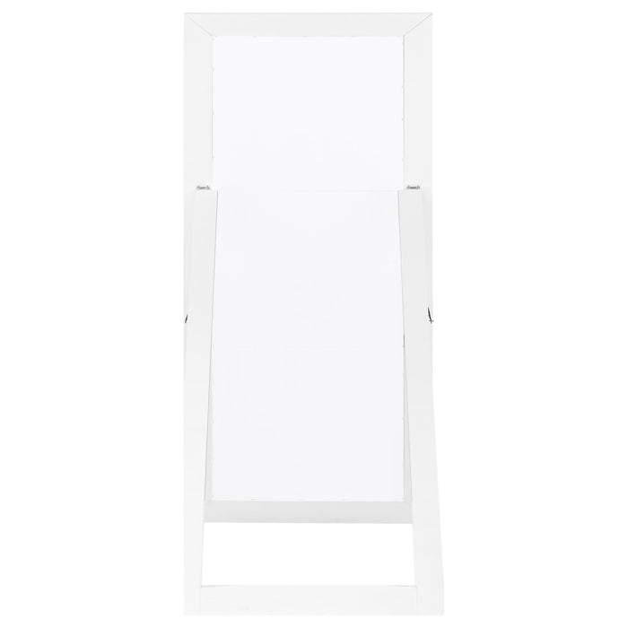 Cadence Tempered Glass Full Length Mirror White High Gloss