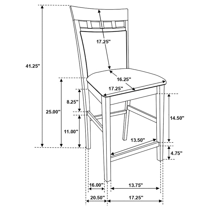 Gabriel 9-piece Square Counter Height Dining Set Cappuccino