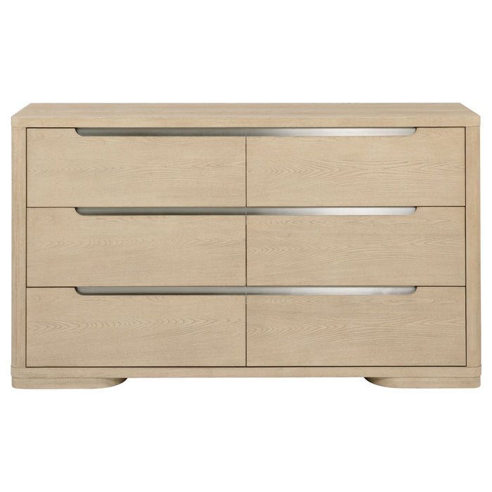 Ladera 6-drawer Bedroom Dresser Light Elm