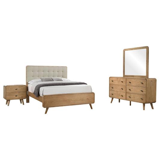 Robyn 4-piece Eastern King Bedroom Set Light Ash