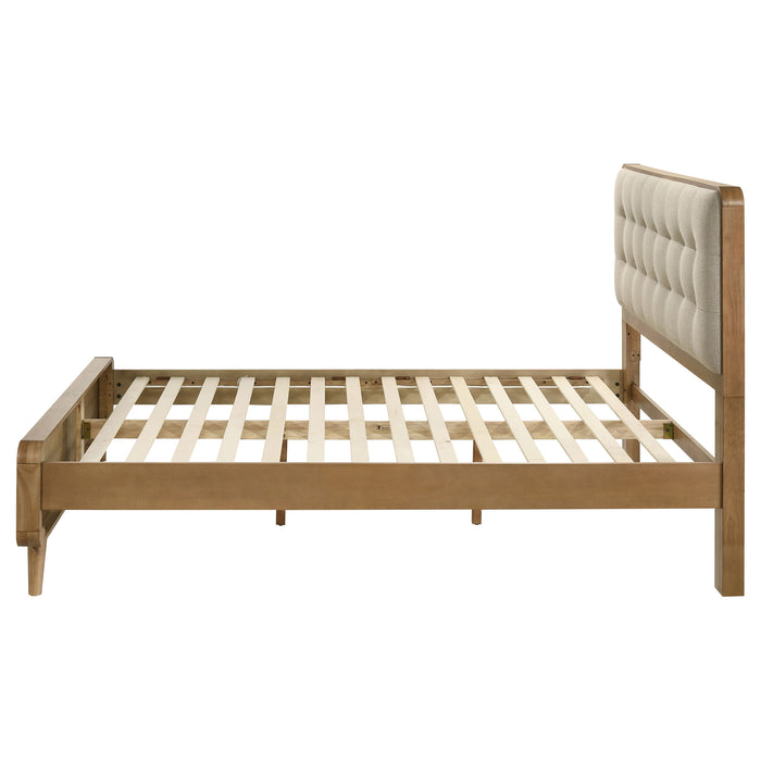 Robyn Wood Queen Platform Bed Light Ash