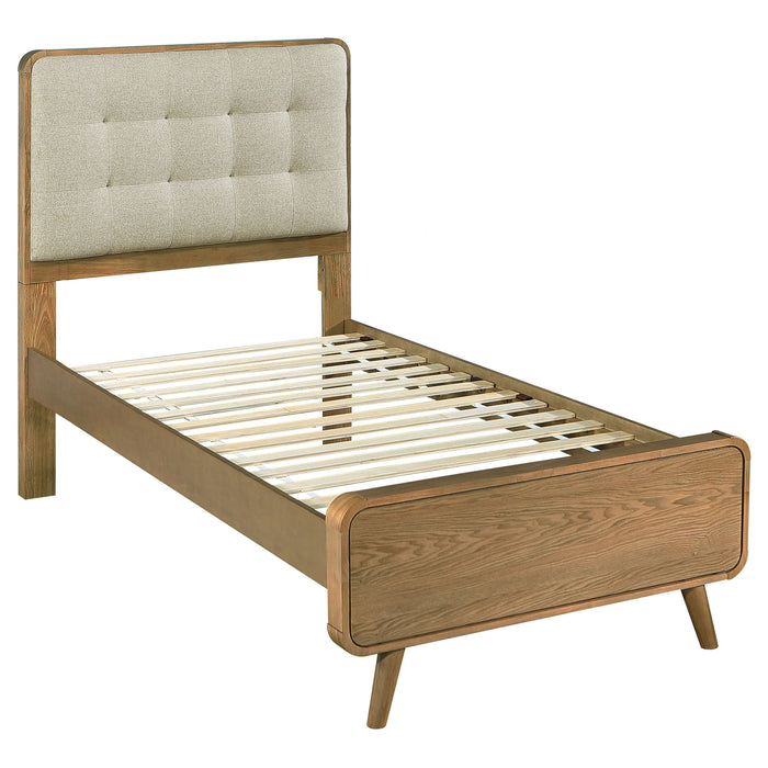 Robyn Wood Twin Platform Bed Light Ash