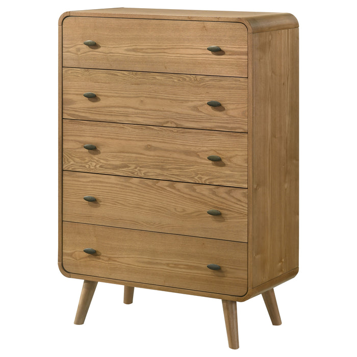 Robyn 5-drawer Bedroom Chest of Drawers Light Ash