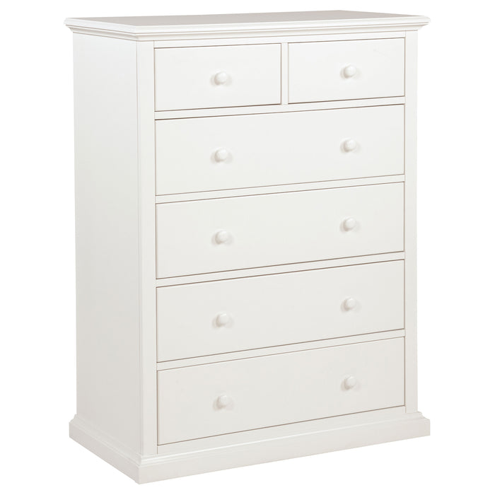 Sumerlin 6-drawer Bedroom Chest of Drawers White