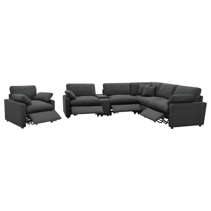 Collins 6-piece Modular Power Reclining Sectional Dark Grey