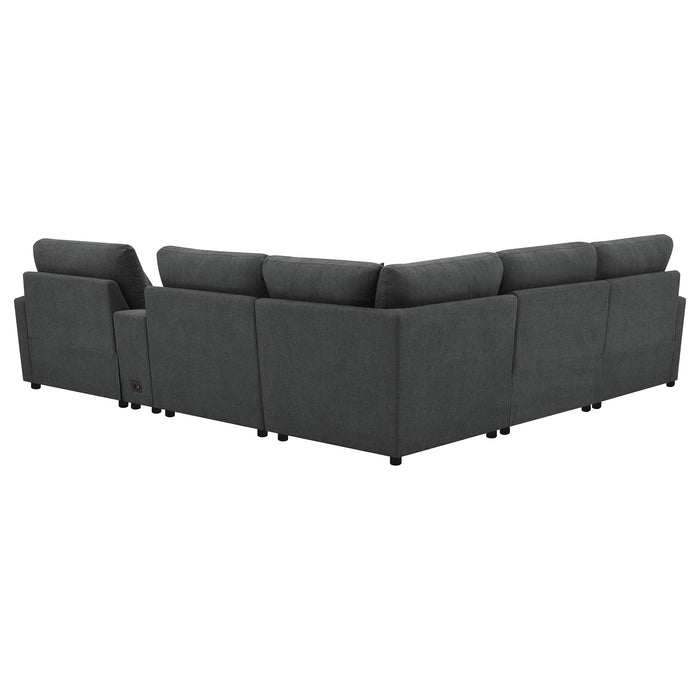 Collins 6-piece Modular Power Reclining Sectional Dark Grey