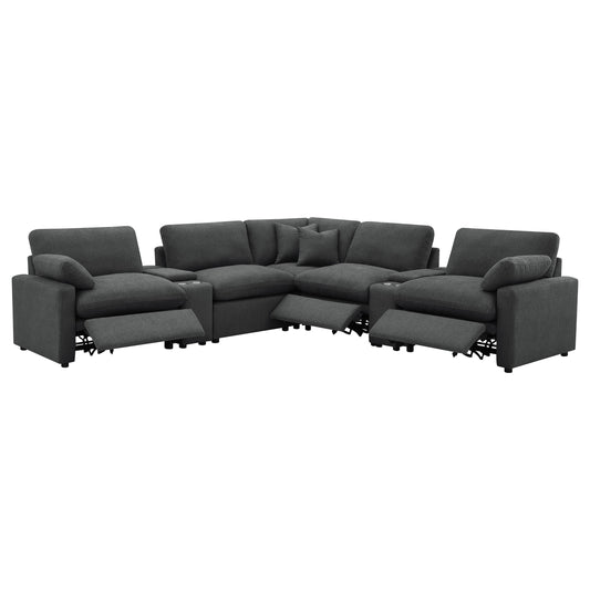 Collins 7-piece Modular Power Reclining Sectional Dark Grey