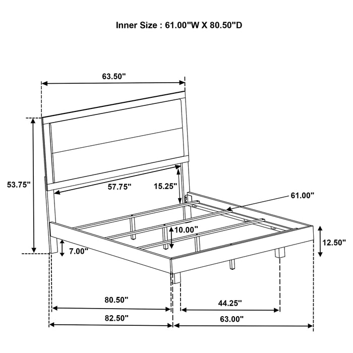 Trenton 54-inch Wood Queen Panel Bed Rustic Cream