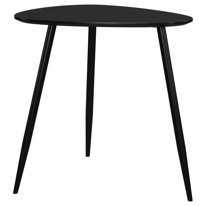 Odessa 2-piece Triangular Coffee and End Table Set Black