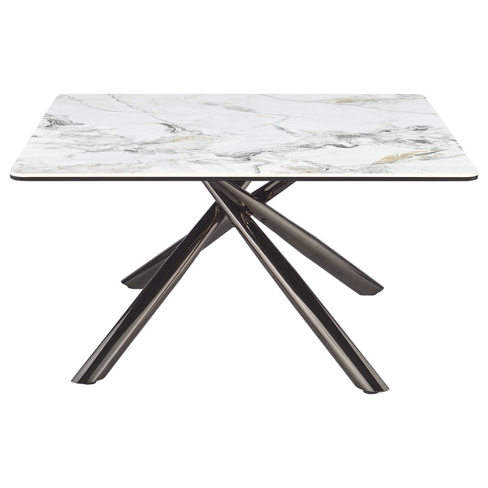 Carvell Square Sintered Stone Top Coffee Table Mirage White