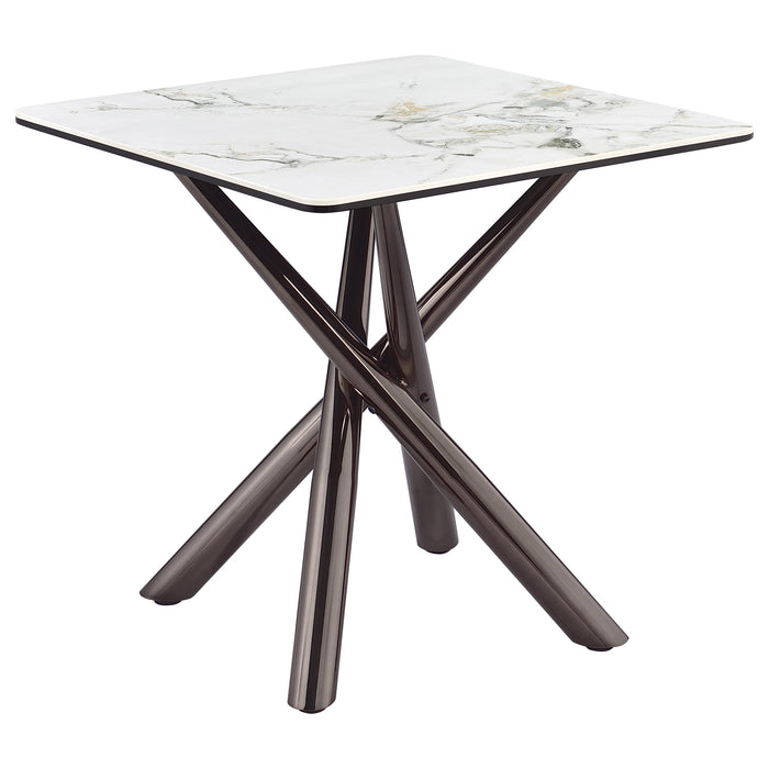 Carvell 3-piece Square Coffee and End Table Set Mirage White