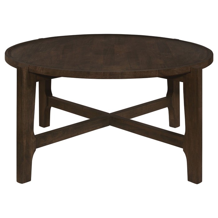 Cota 3-piece Solid Wood Coffee and End Table Set Dark Brown