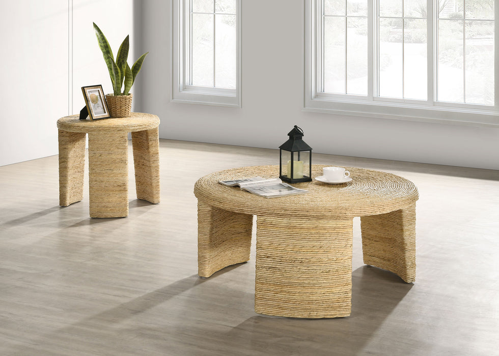 Artina 2-piece Rattan Coffee and End Table Set Natural