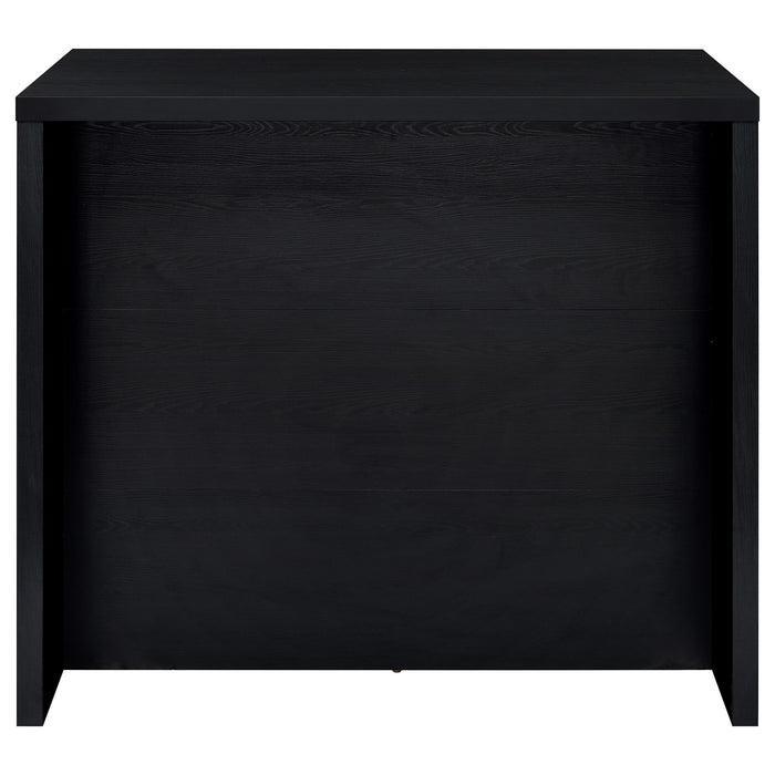 Topanga Engineered Wood Freestanding Home Bar Black