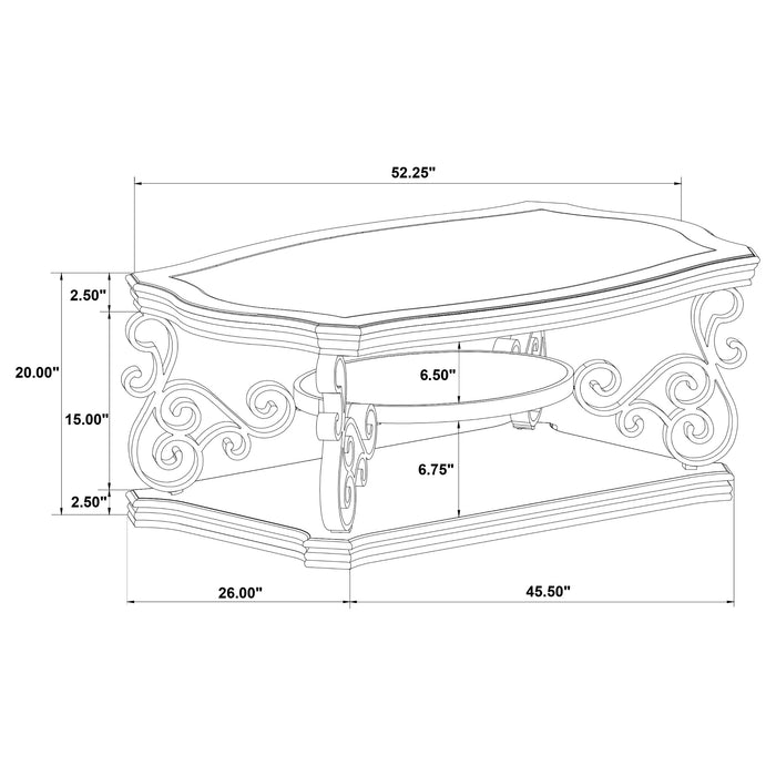 Laney 3-piece Glass Top Coffee and End Table Set Dark Merlot