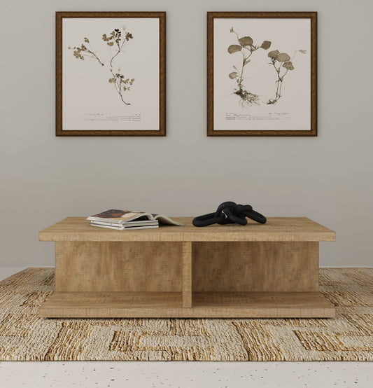 Cortona Square Engineered Wood Cocktail Coffee Table Mango