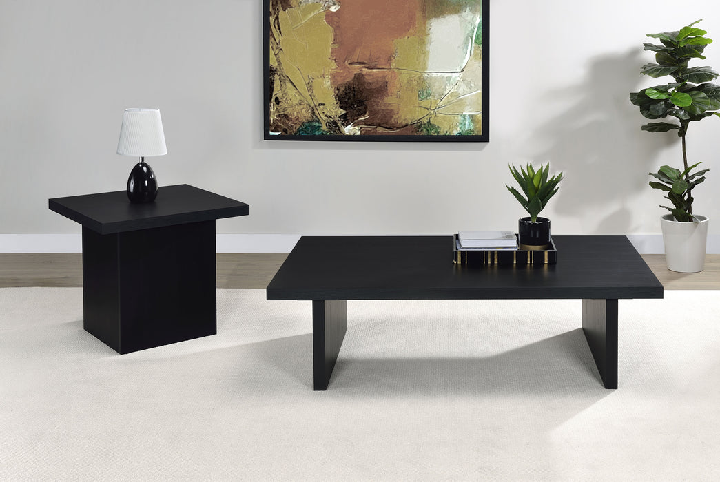 Max Rectangular Engineered Laminate Coffee Table Black