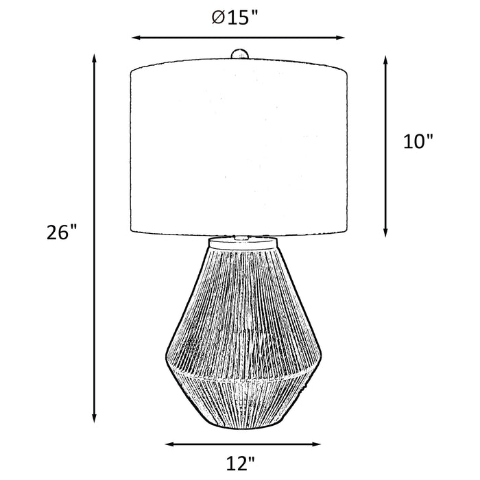 Pryor Drum Shade Handwoven Rope Table Lamp Natural