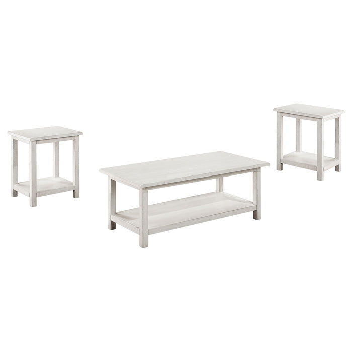 Payne 3-piece Coffee and End Table Set Distressed White