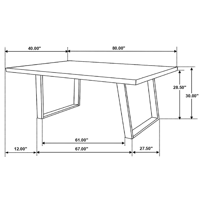 Misty 6-piece Rectangular Dining Set Sheesham and Camel