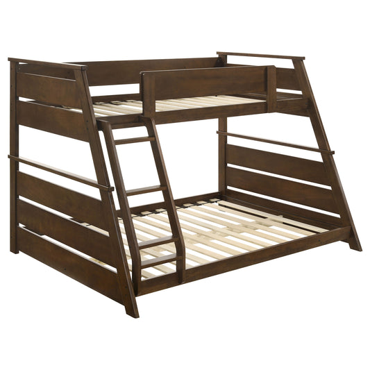 Holden Wood Veneer Twin Over Full Bunk Bed Walnut