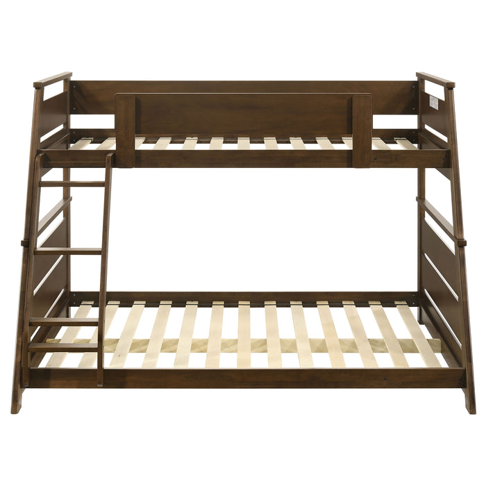 Holden Wood Veneer Twin Over Full Bunk Bed Walnut