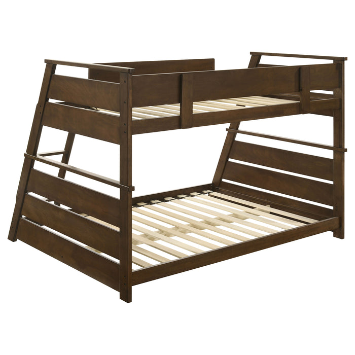 Holden Wood Veneer Twin Over Full Bunk Bed Walnut