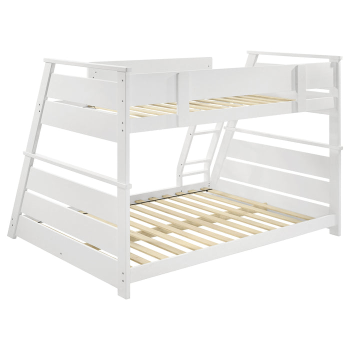 Holden Wood Veneer Twin Over Full Bunk Bed White