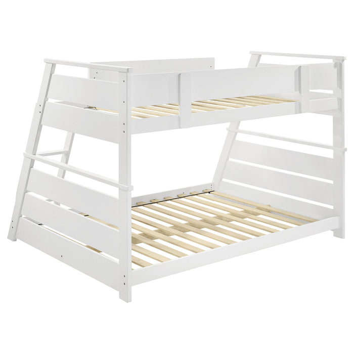 Holden Wood Veneer Twin Over Full Bunk Bed White