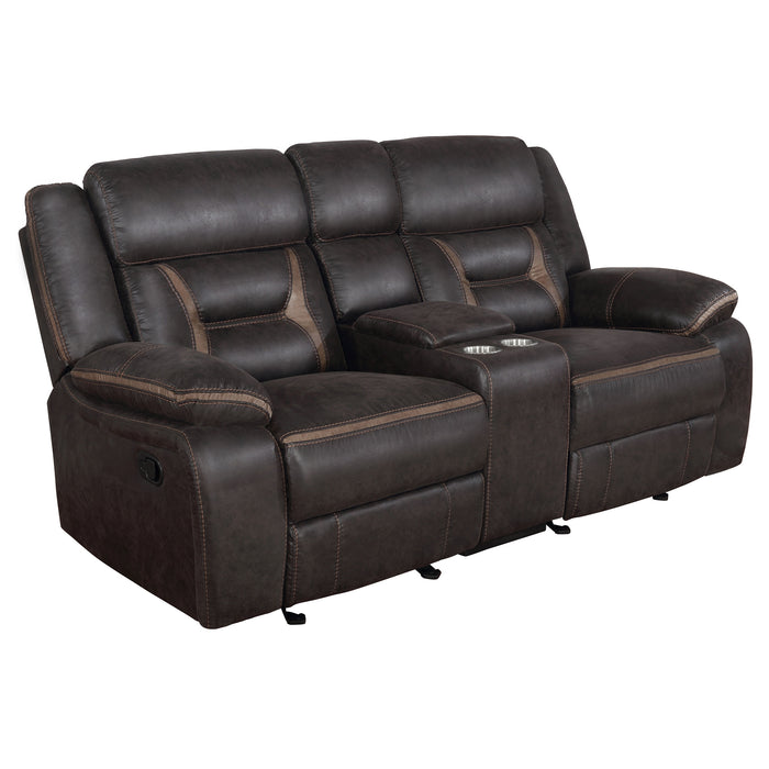 Greer 3-piece Upholstered Reclining Sofa Set Brown