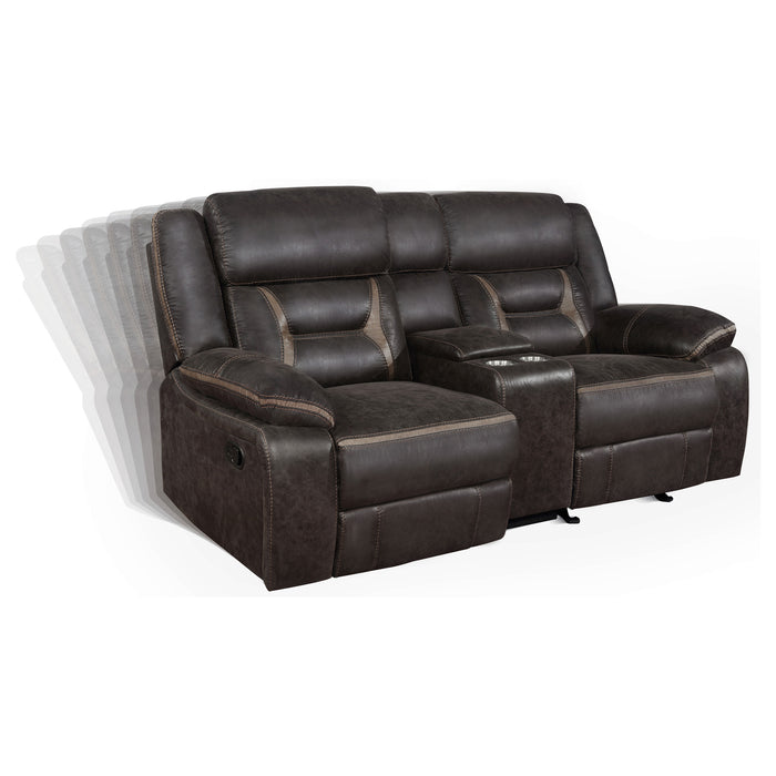 Greer 3-piece Upholstered Reclining Sofa Set Brown